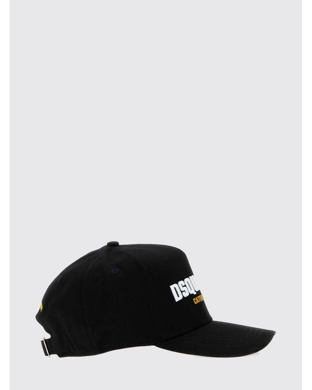 DSquared² White Cotton Baseball Cap With Embroidered Logo And Adjustable Strap for men