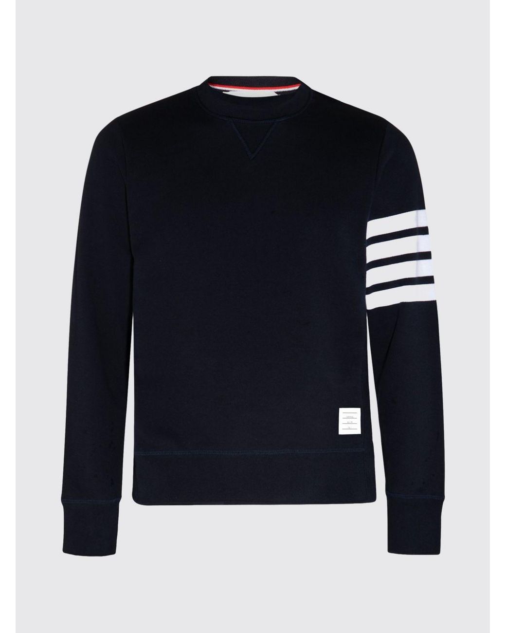 Thom Browne Blue Slim Fit Crew Neck Sweatshirt for men