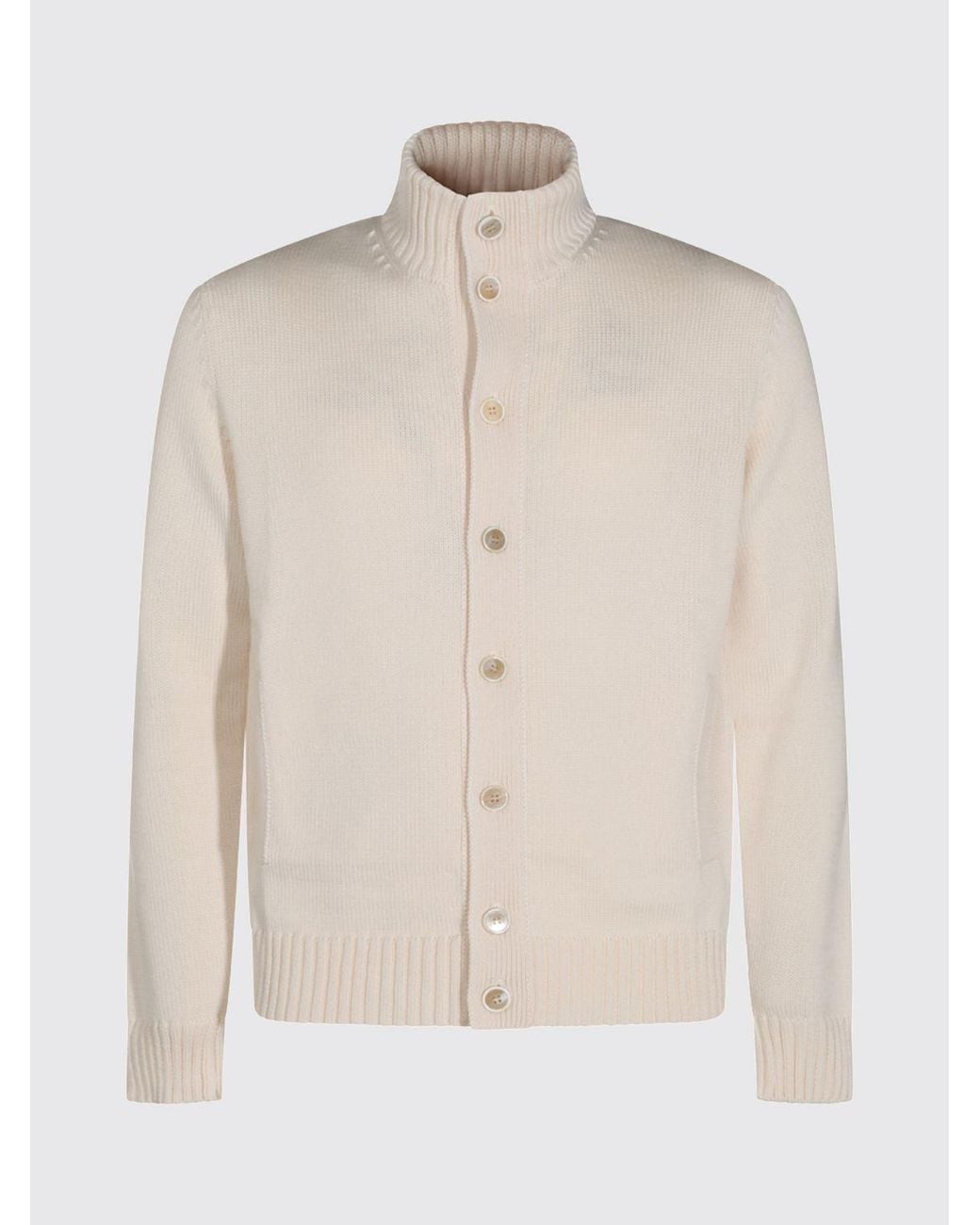 Zanone Natural Wool Turtleneck Sweater for men