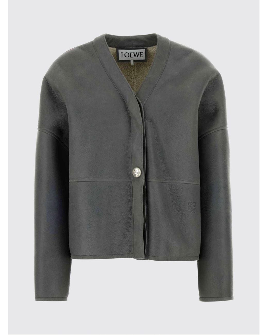 Loewe Gray Shearling Jacket