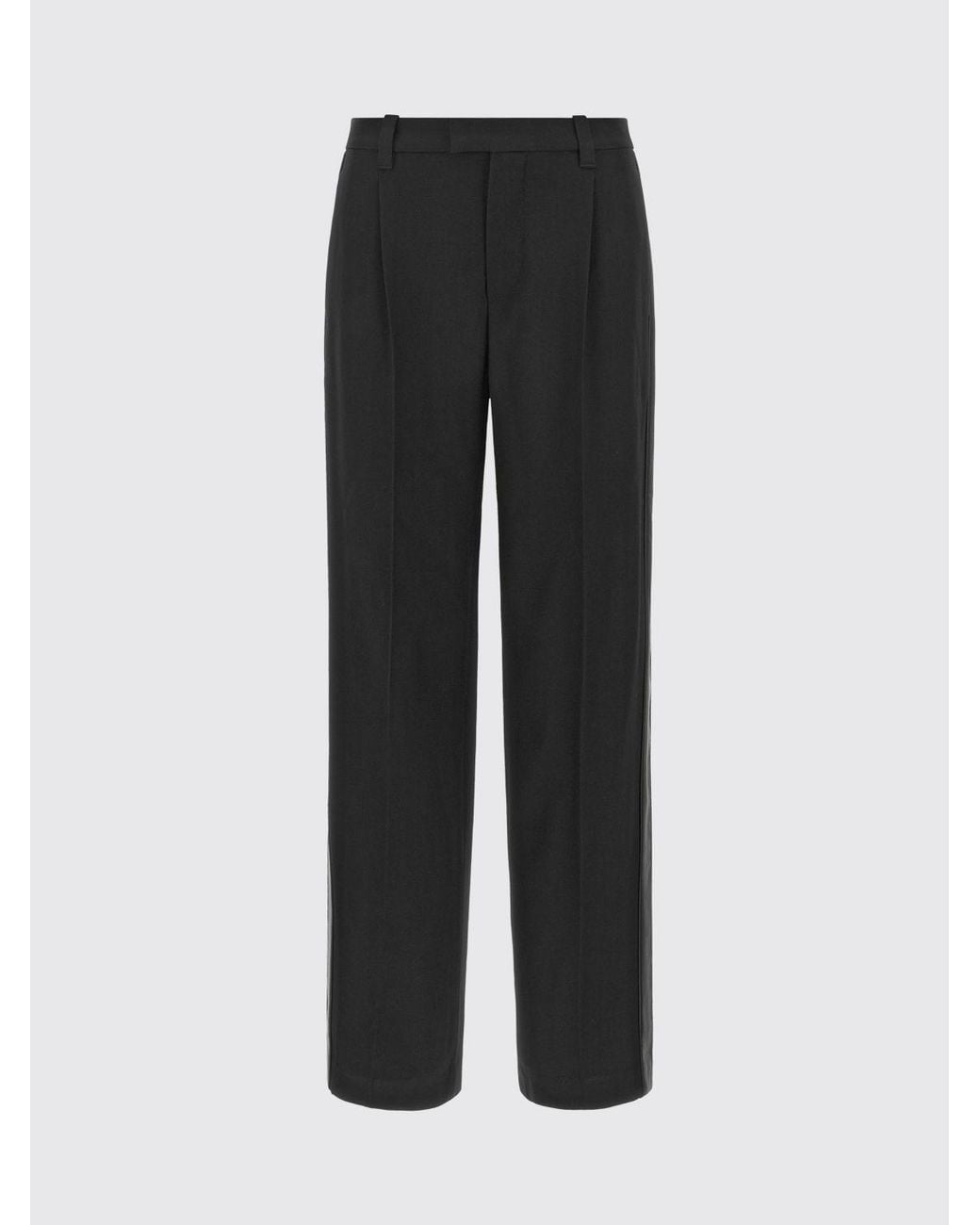 Brunello Cucinelli Black High-Waisted Virgin Wool Wide-Leg Trousers With Pleats