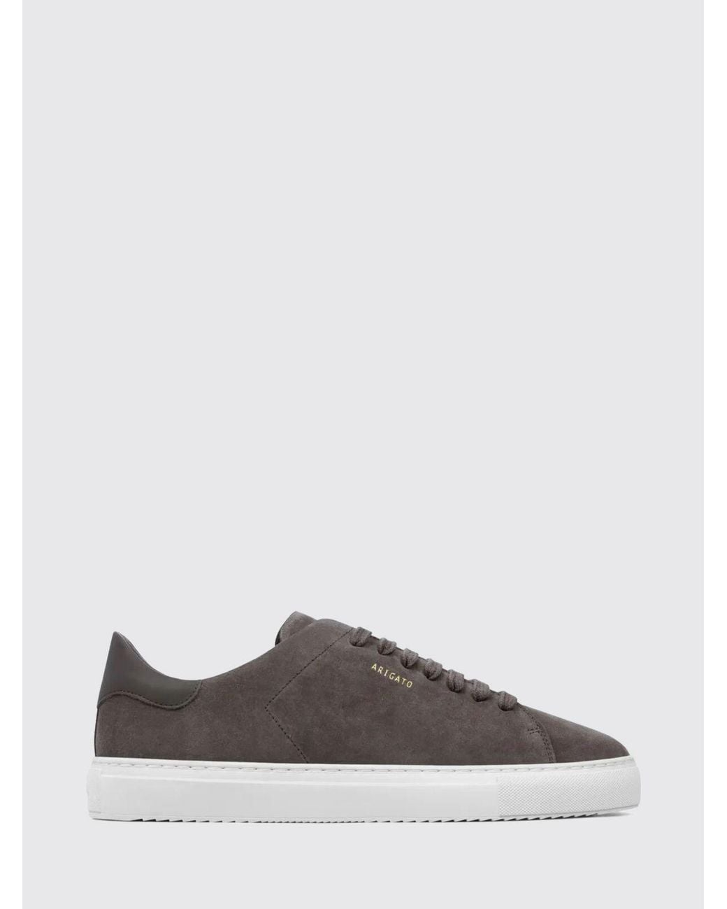 Axel Arigato Gray Clean 90 Suede Low-Top Sneakers With Logo for men