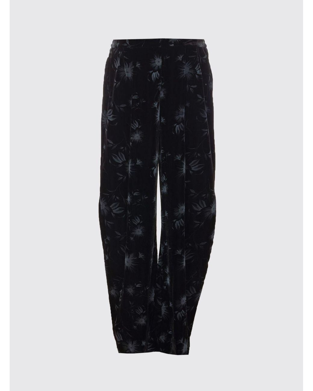 Pinko Black Floral Print Straight Trousers