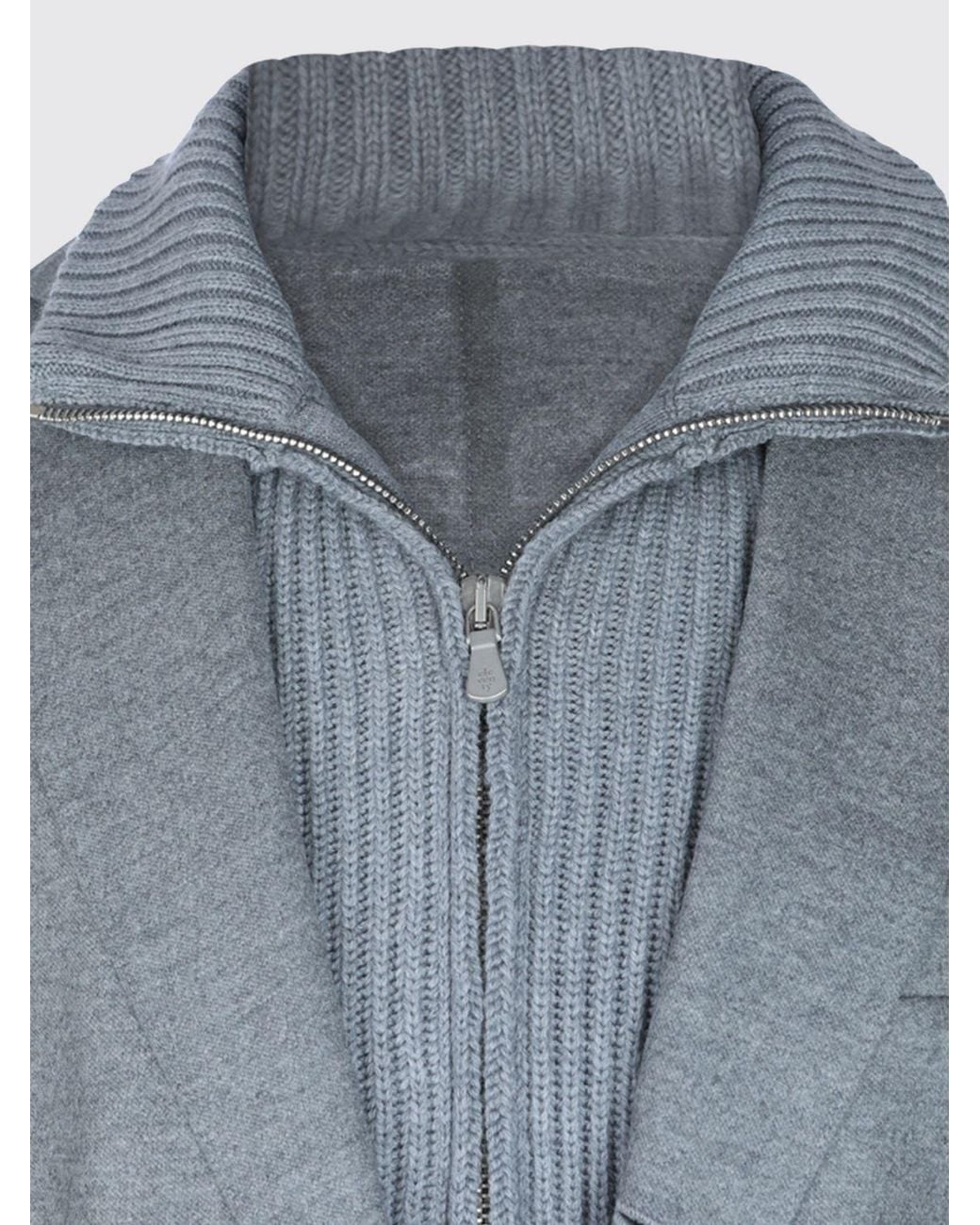 Eleventy Blue Single-Breasted Wool Blazer With Classic Lapels And Ribbed Details for men