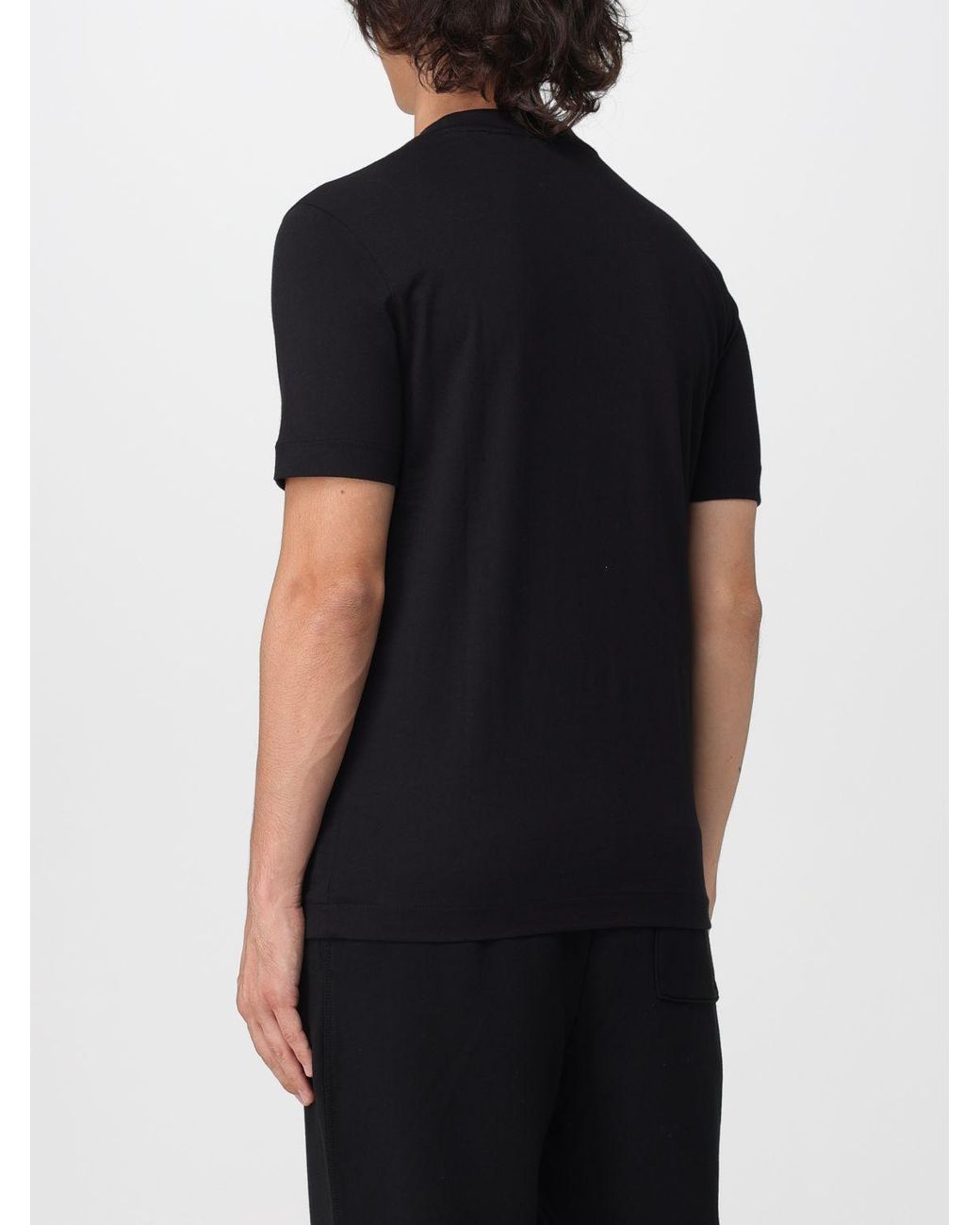 Boss Black Embroidered Logo Cotton Crewneck T-Shirt for men