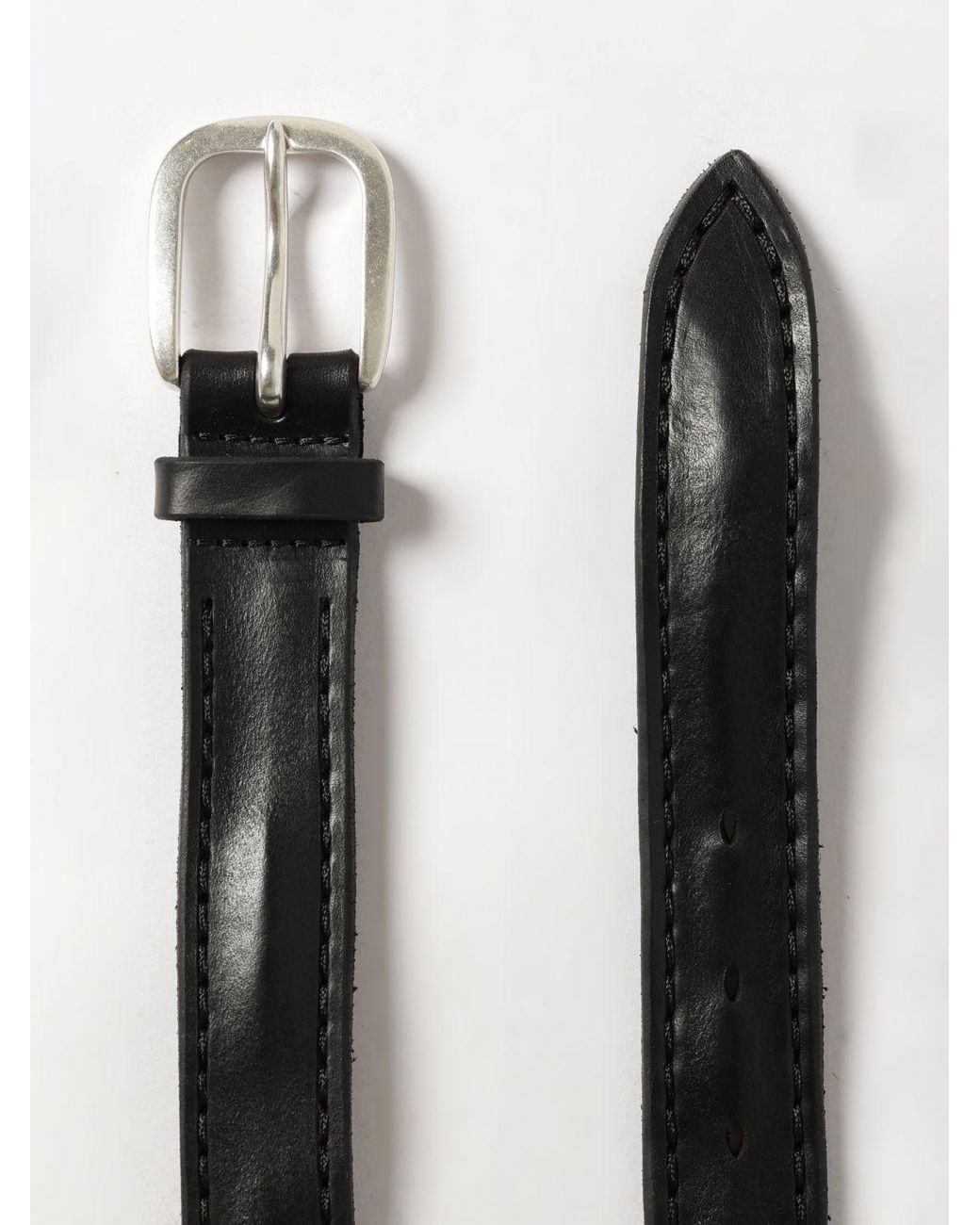 Orciani Klassischer Gürtel Aus Schwarzem Leder Mit Dornschließe in Black für Herren