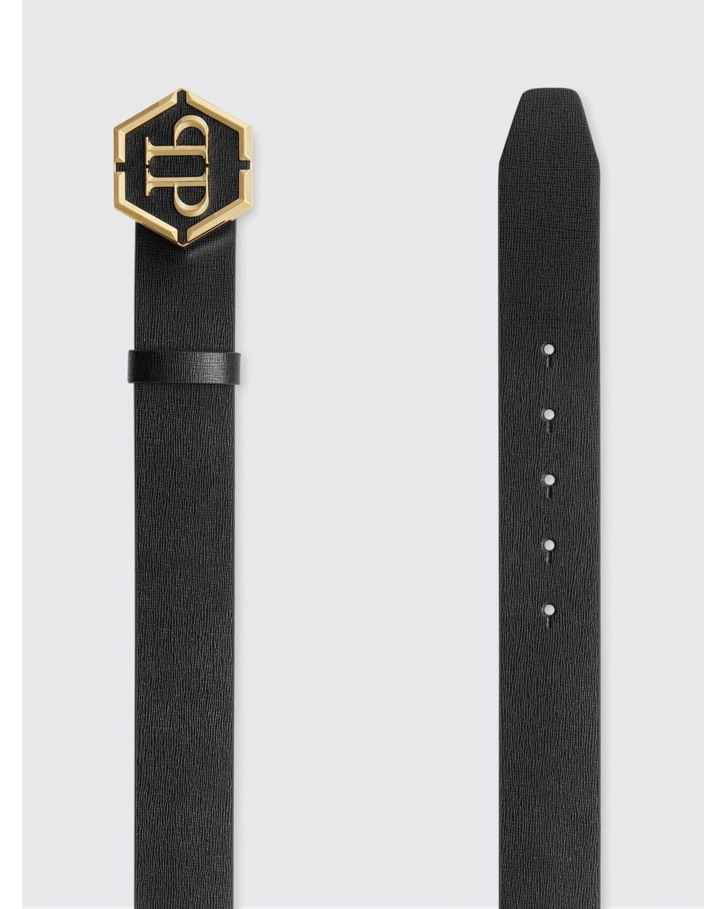 Philipp Plein Gürtel Aus Geprägtem Leder in Black für Herren