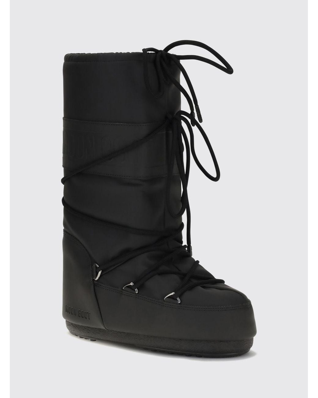 Moon Boot Black Icon Nylon Snow Boots With Adjustable Straps