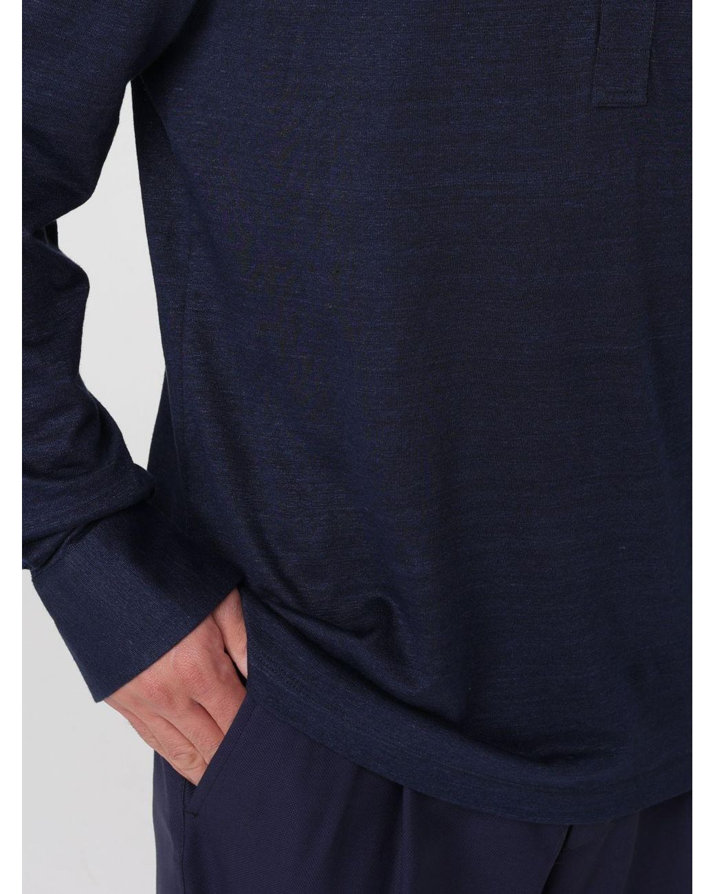 Brunello Cucinelli Blue Cotton Polo Shirt for men