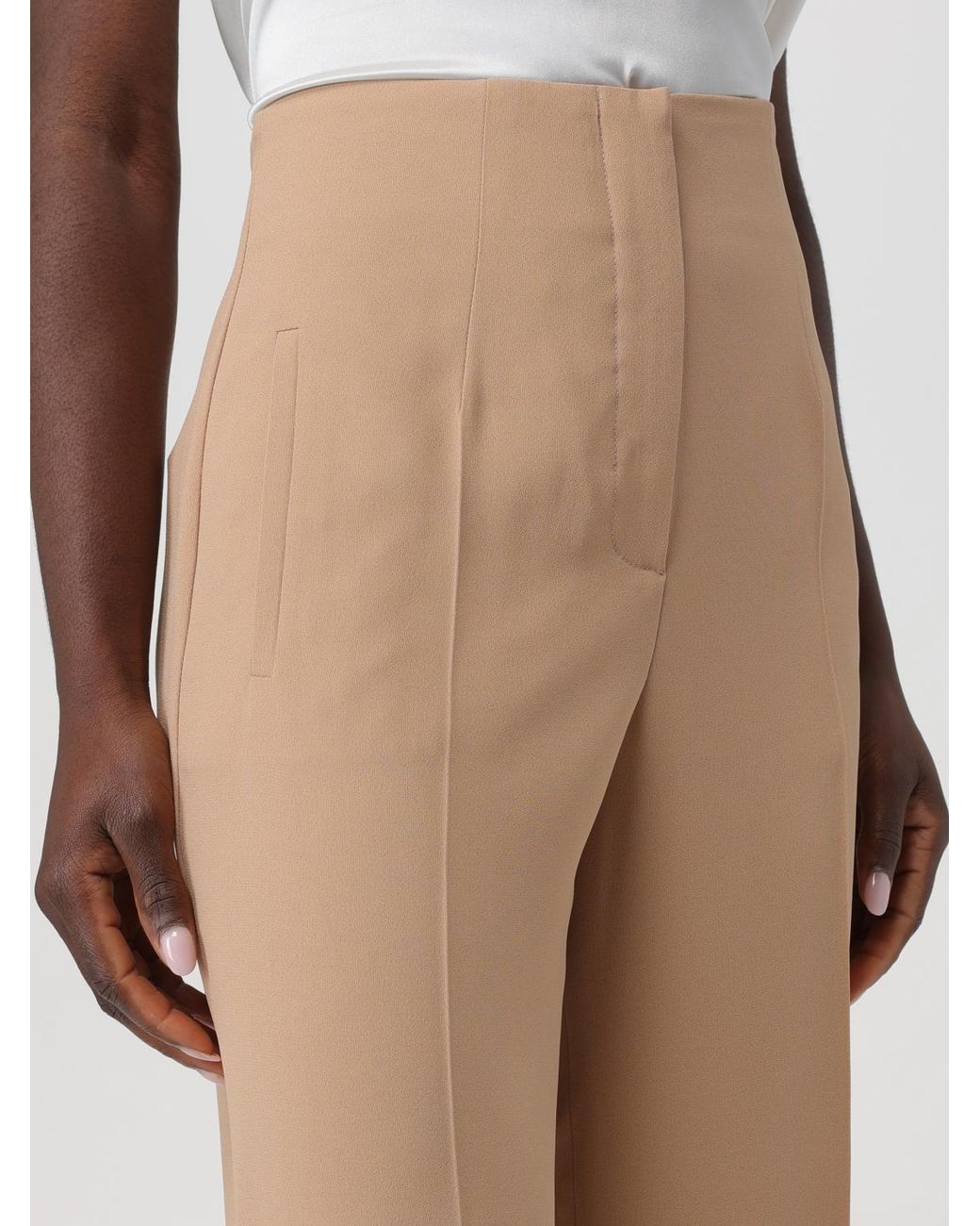 Alberta Ferretti Natural Trousers