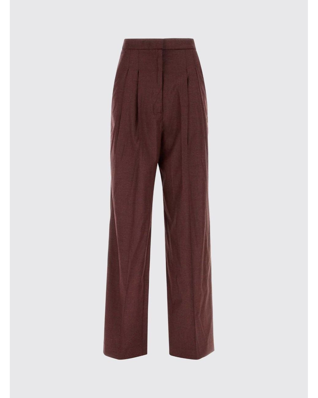 PT Torino Purple High-Waisted Wide-Leg Trousers