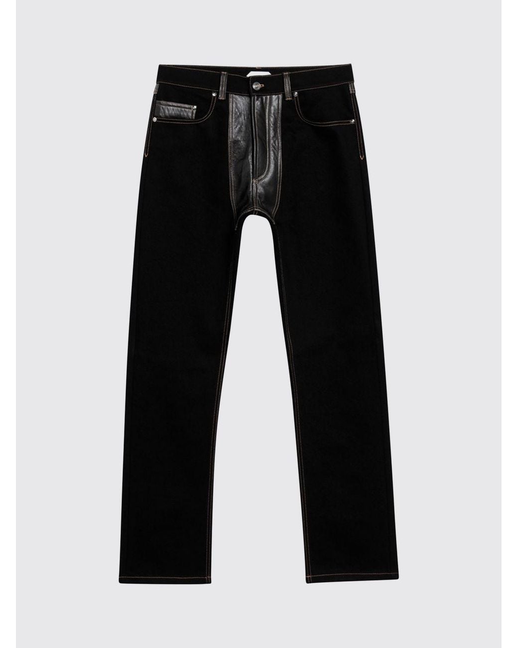 Versace Black Mid-Rise Straight-Fit Jeans for men