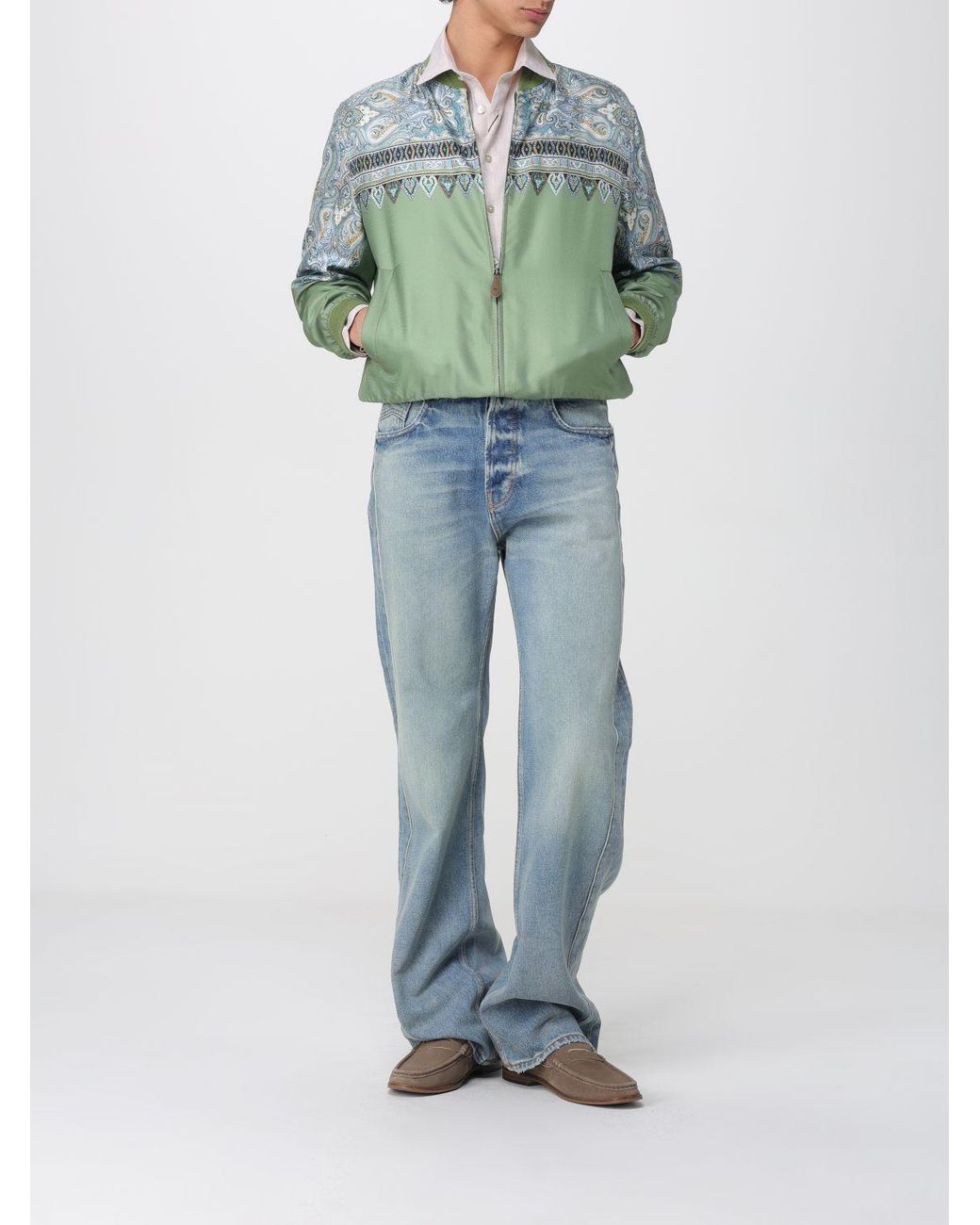 Etro Gray Linen Shirt for men