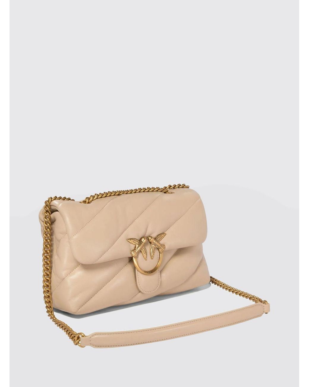 Pinko Natural Classic Love Bag Puff Quilted Nappa Crossbody Bag