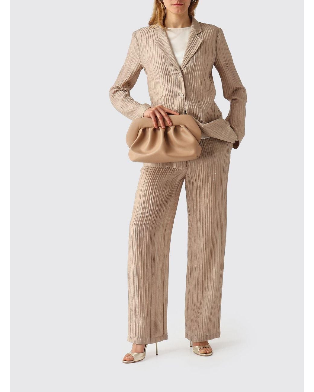Emporio Armani Natural Pleated Blazer