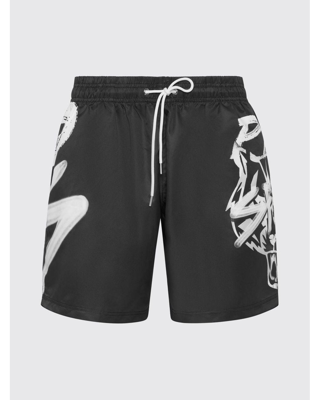 Philipp Plein Black Stretch Technical Fabric Jogging Shorts for men