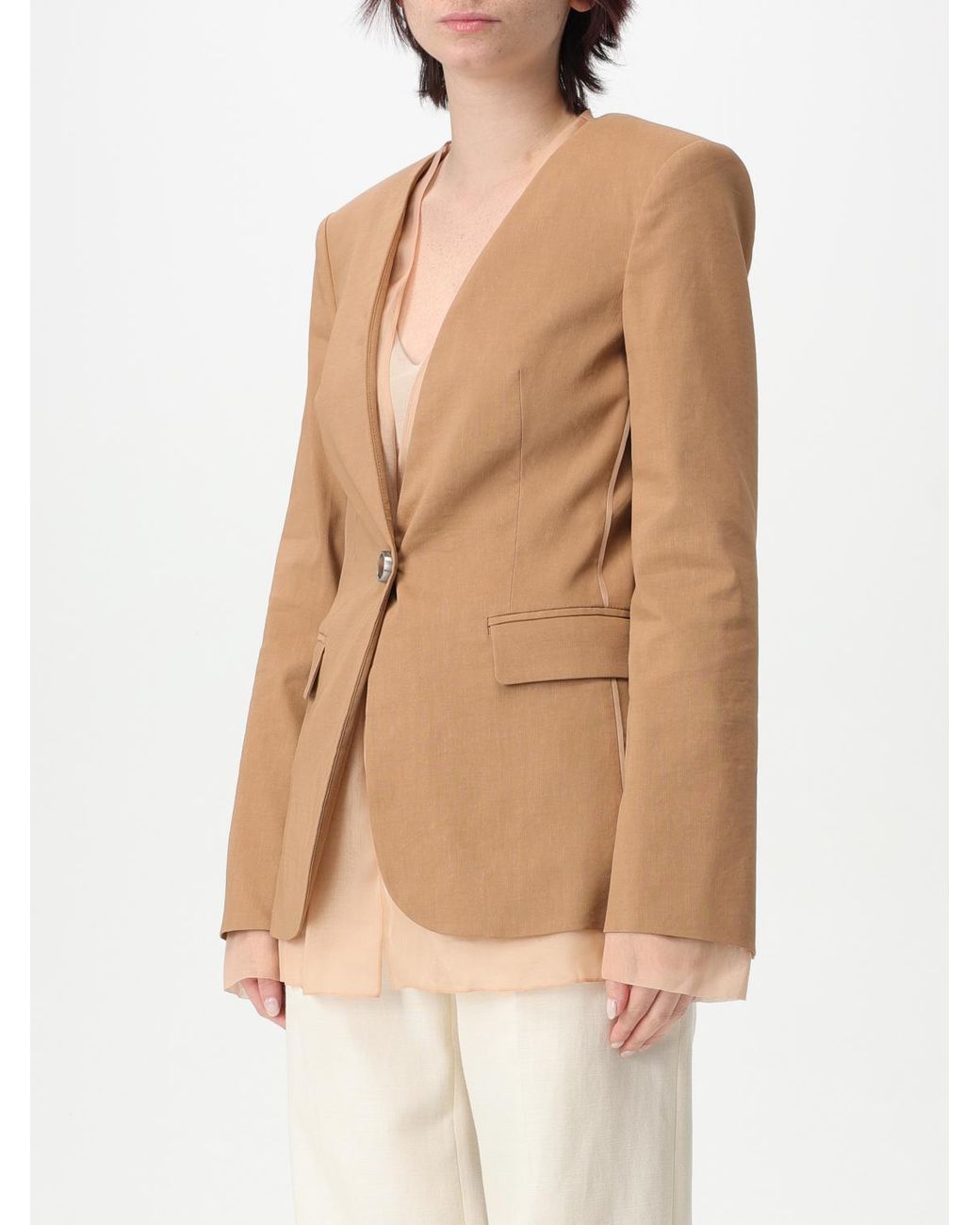 Pinko Natural Relaxed Fit Vneck Blazer