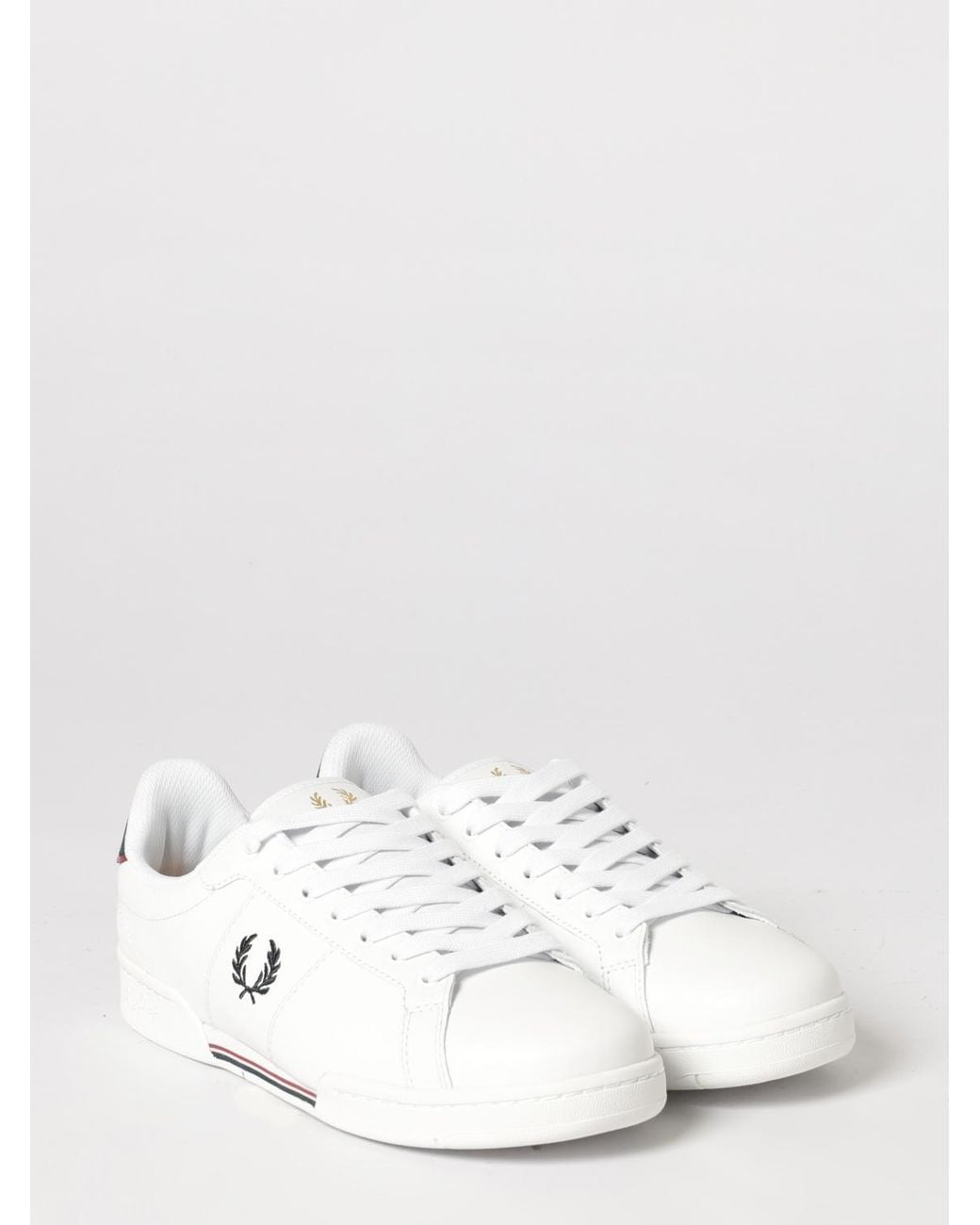 Fred Perry White Leather Sneakers for men