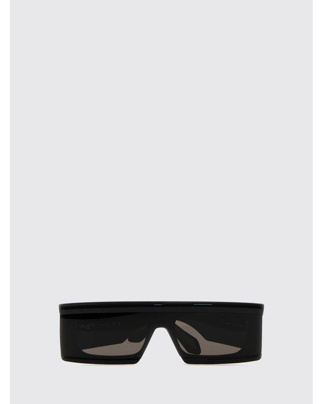 Alaïa White Rectangular Acetate Mask Sunglasses
