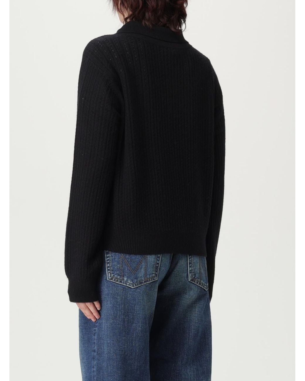 Marc Jacobs Black Merino Wool Cardigan With Embellished Buttons