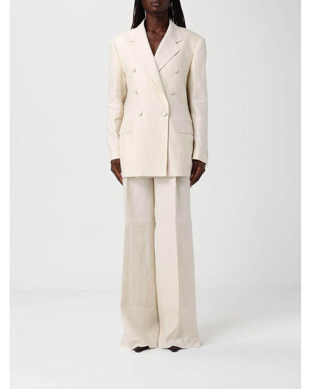 Tagliatore Natural Double-Breasted Linen Blend Suit