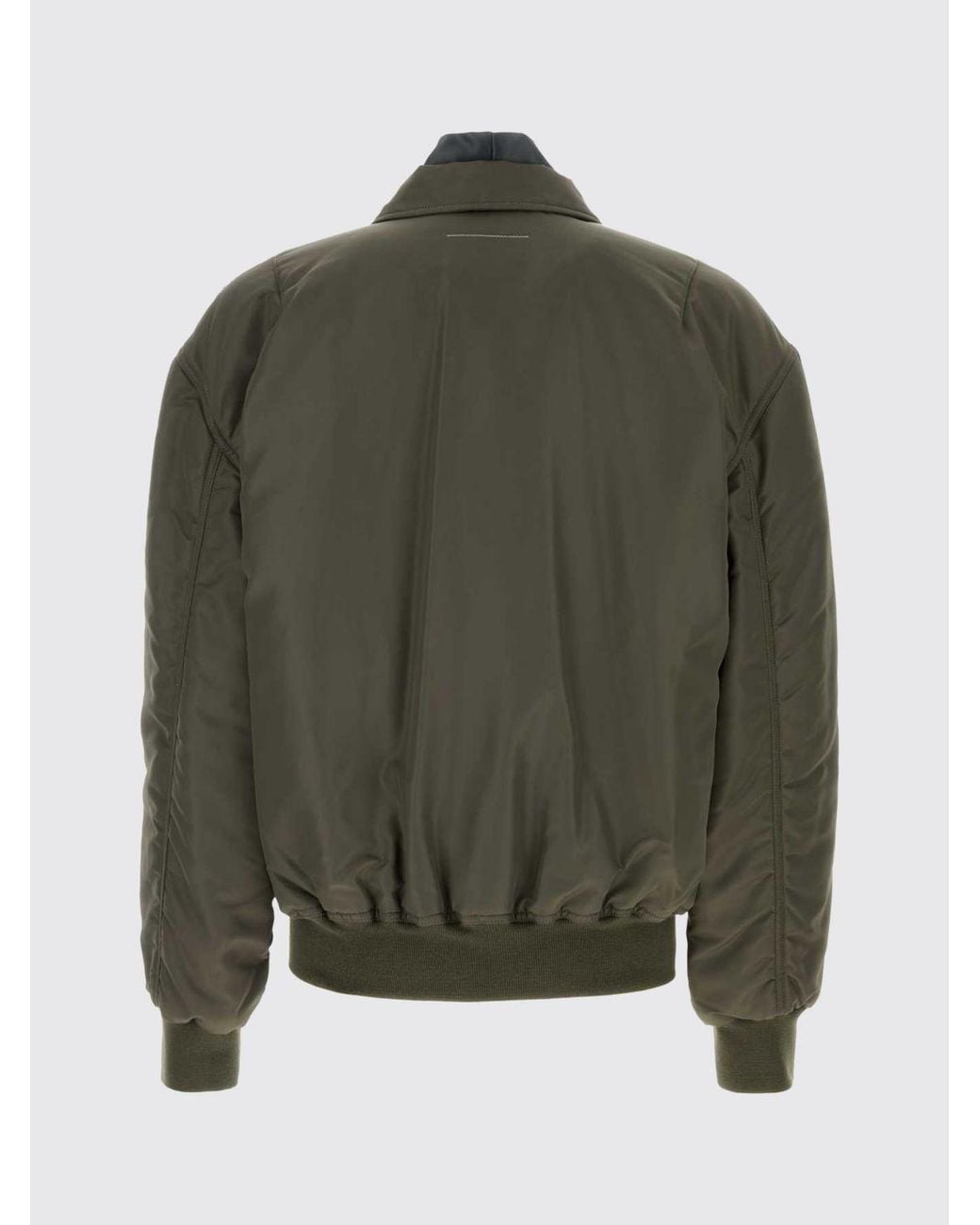 MM6 by Maison Margiela Brown Relaxed Fit Nylon Bomber Jacket With Stitch Logo for men