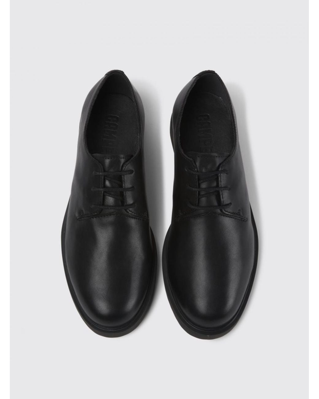 Camper Black Iman Derby Shoes In Leather