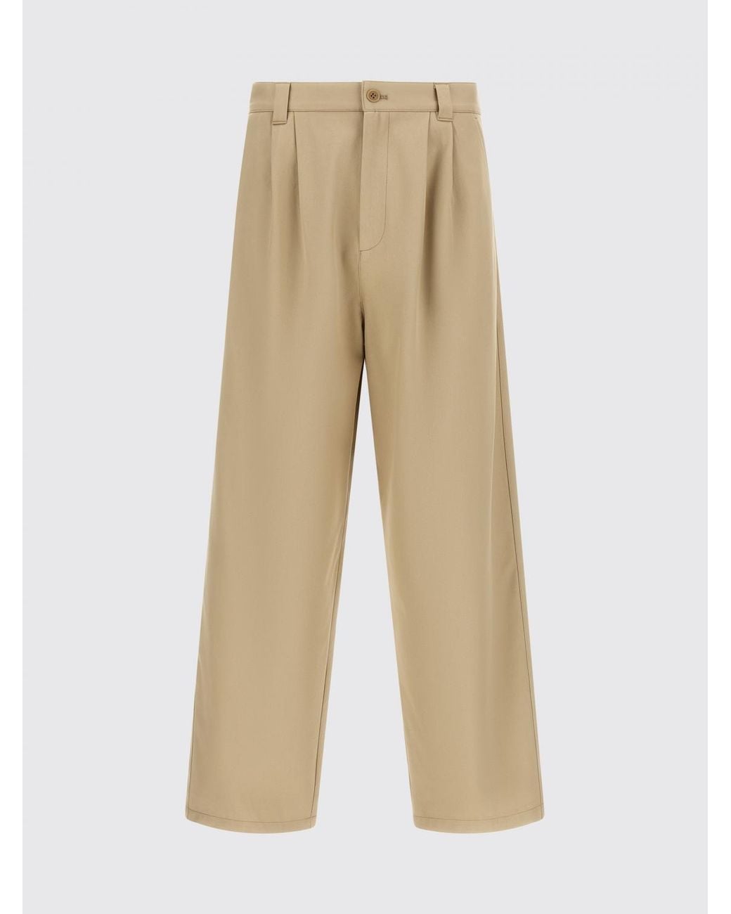 A.P.C. Natural Ricky Wide-Leg Pleated Cotton Trousers for men
