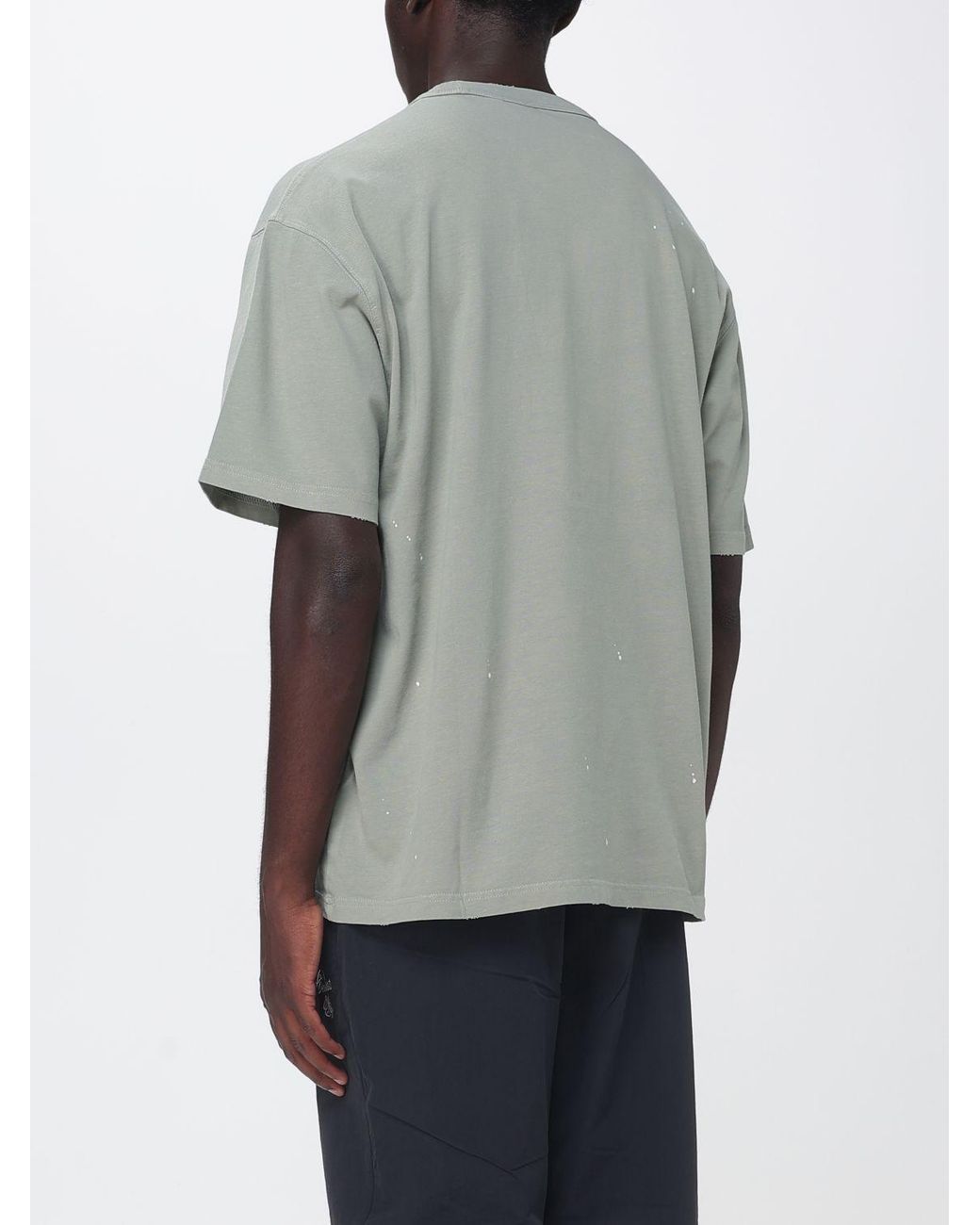 Carhartt Gray Printed Logo Organic Cotton Crewneck T-Shirt for men