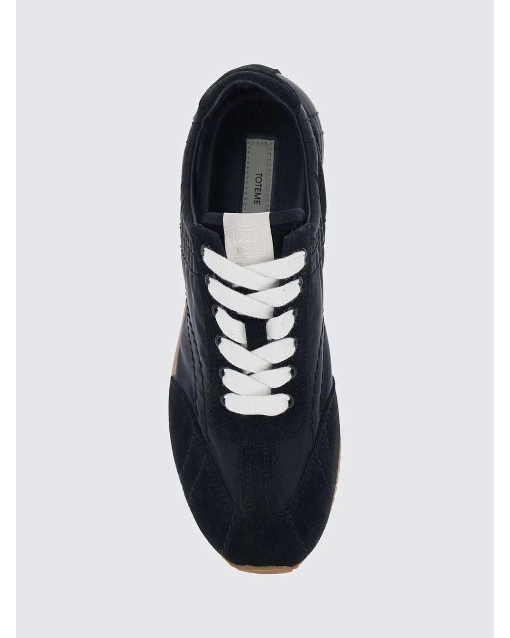 Totême  Black Low-Top Sneakers Flex Suede Trainers