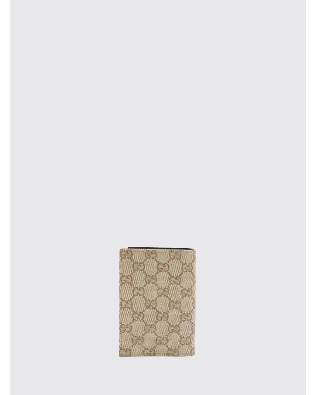 Gucci White Gg Supreme Monogram Bifold Card Holder for men