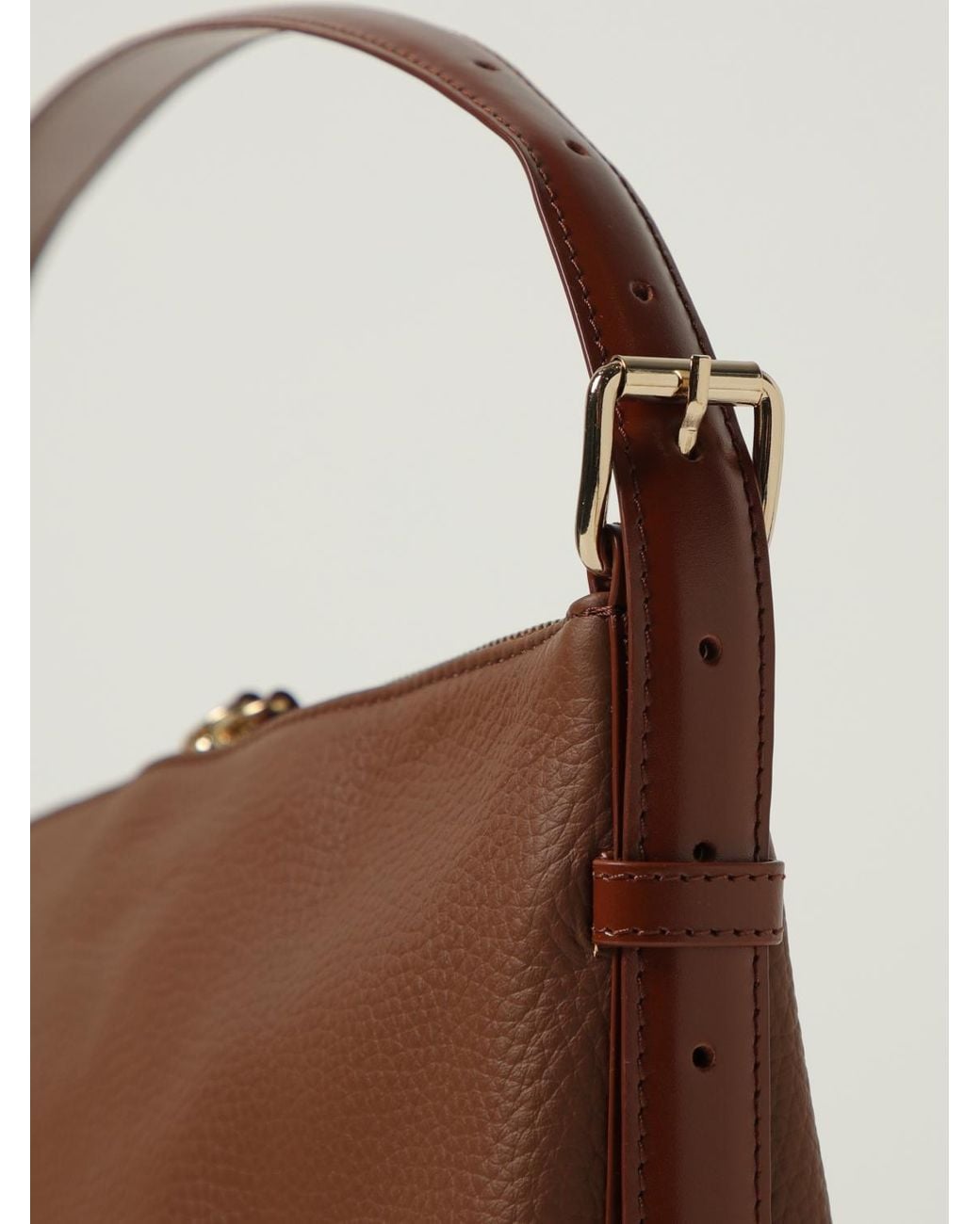 A.P.C. Brown Vera Hammered Leather Bag