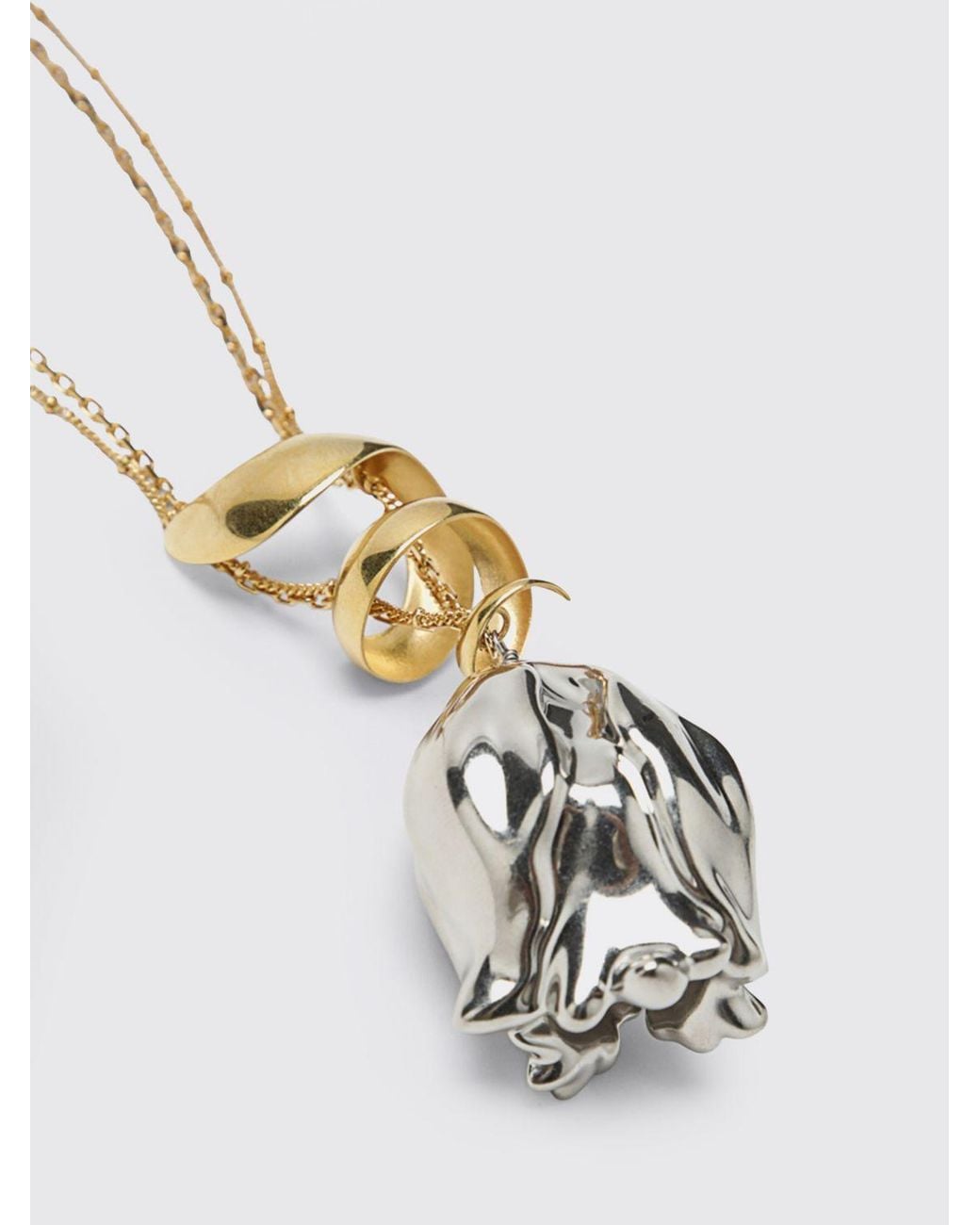 Chloé White ChloÉ Floral Charm Pendant Necklace