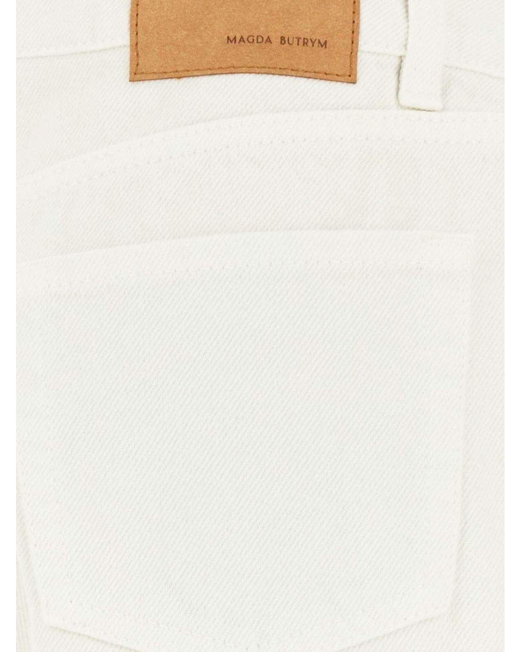 Magda Butrym Natural High-Waisted Straight-Leg Five-Pocket Jeans