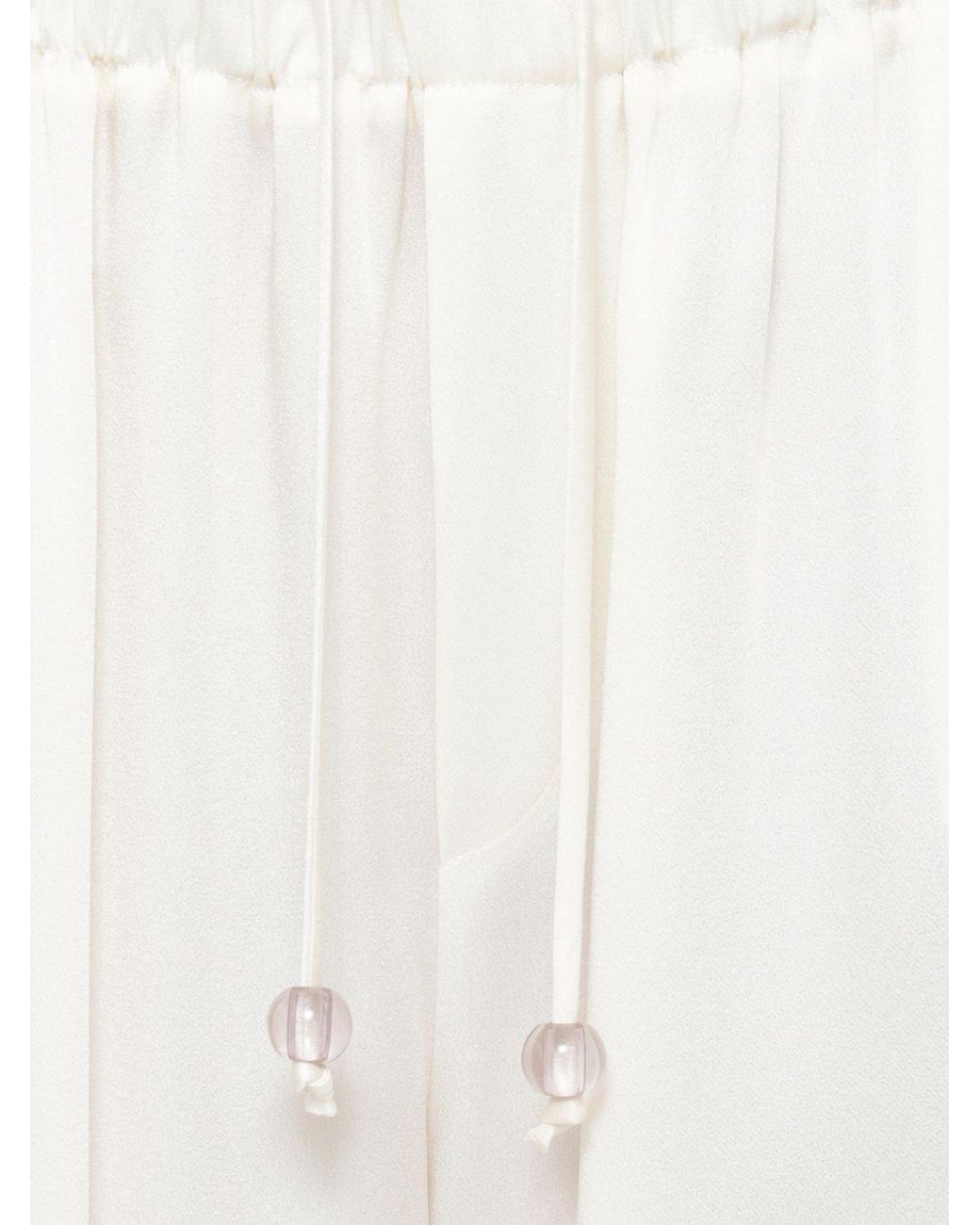 Fabiana Filippi White Viscose Blend Slim Fit Trousers