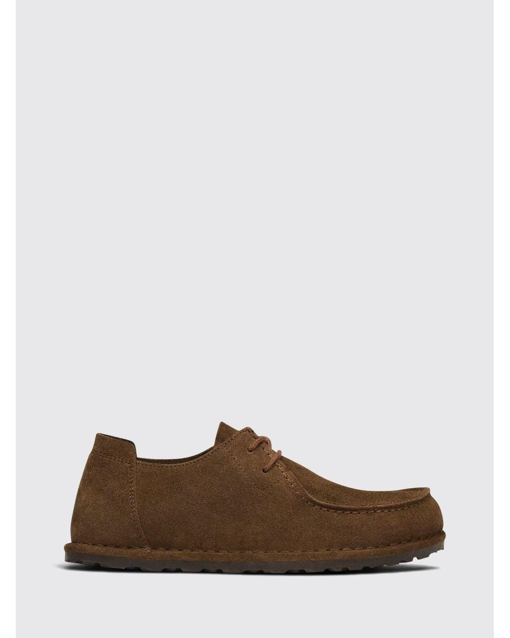 Birkenstock Brown Utti Round Toe Suede Derby Shoes for men
