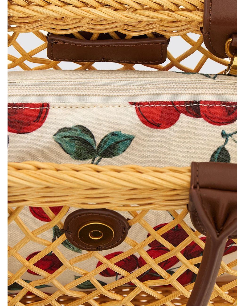 Twinset Metallic Woven Rattan Bag