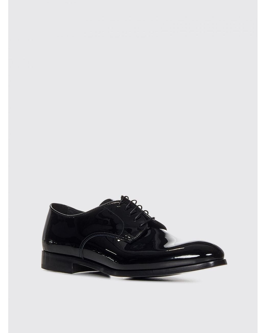 Doucal's Black Patent Leather Oxford for men