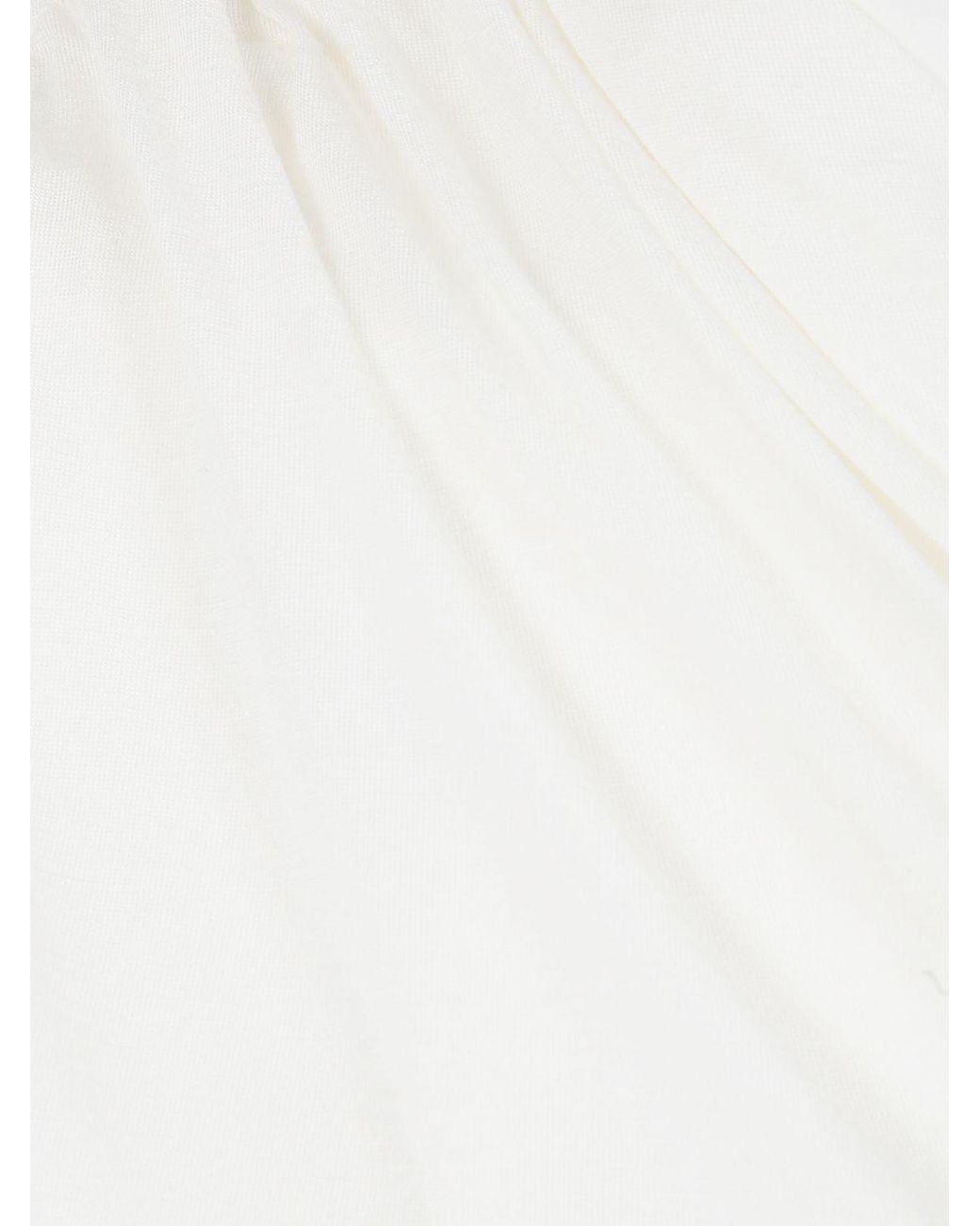 Thom Krom Blue Stretch Jersey One-Shoulder Top