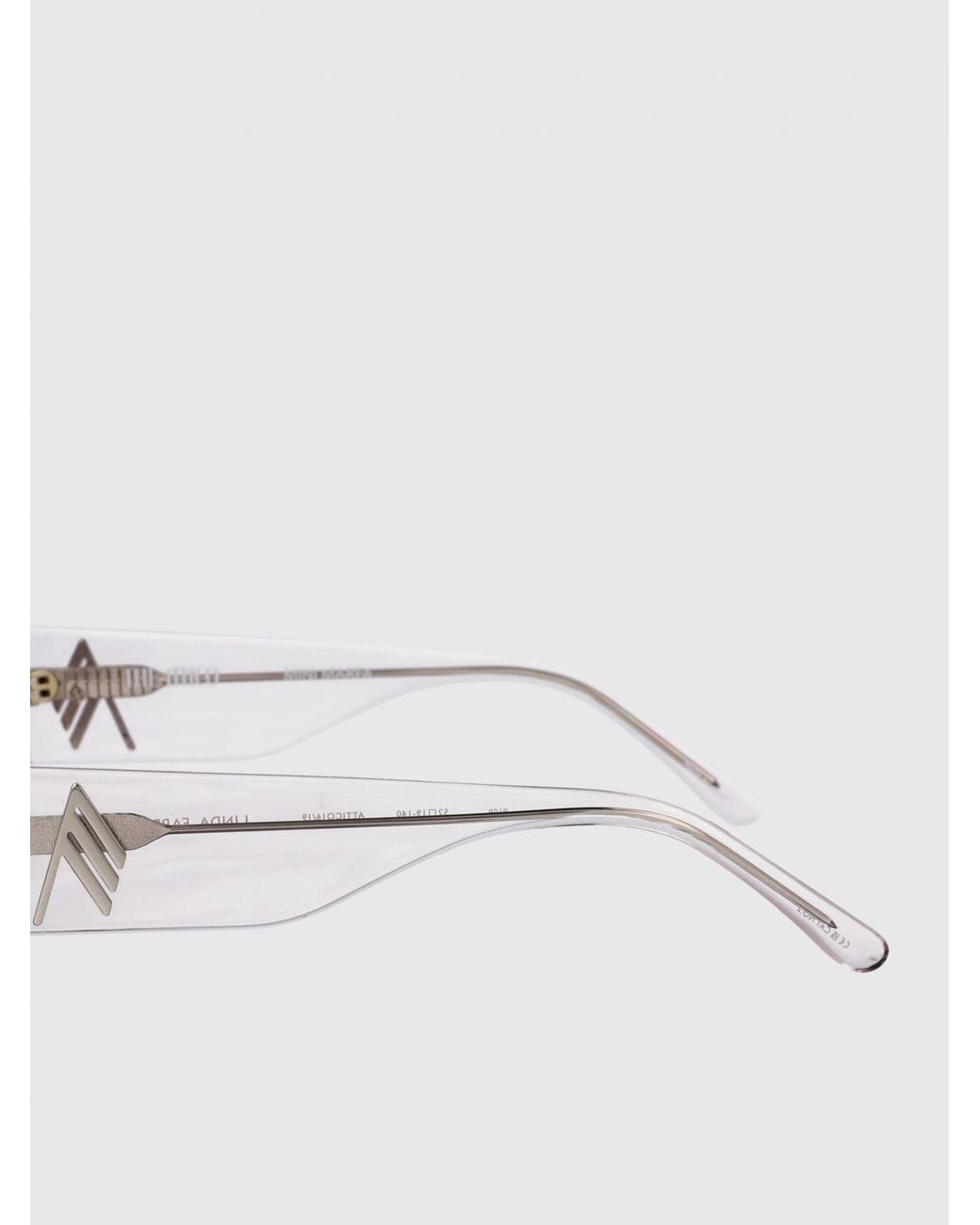 The Attico White Linda Farrow X Mini Marfa Acetate Sunglasses