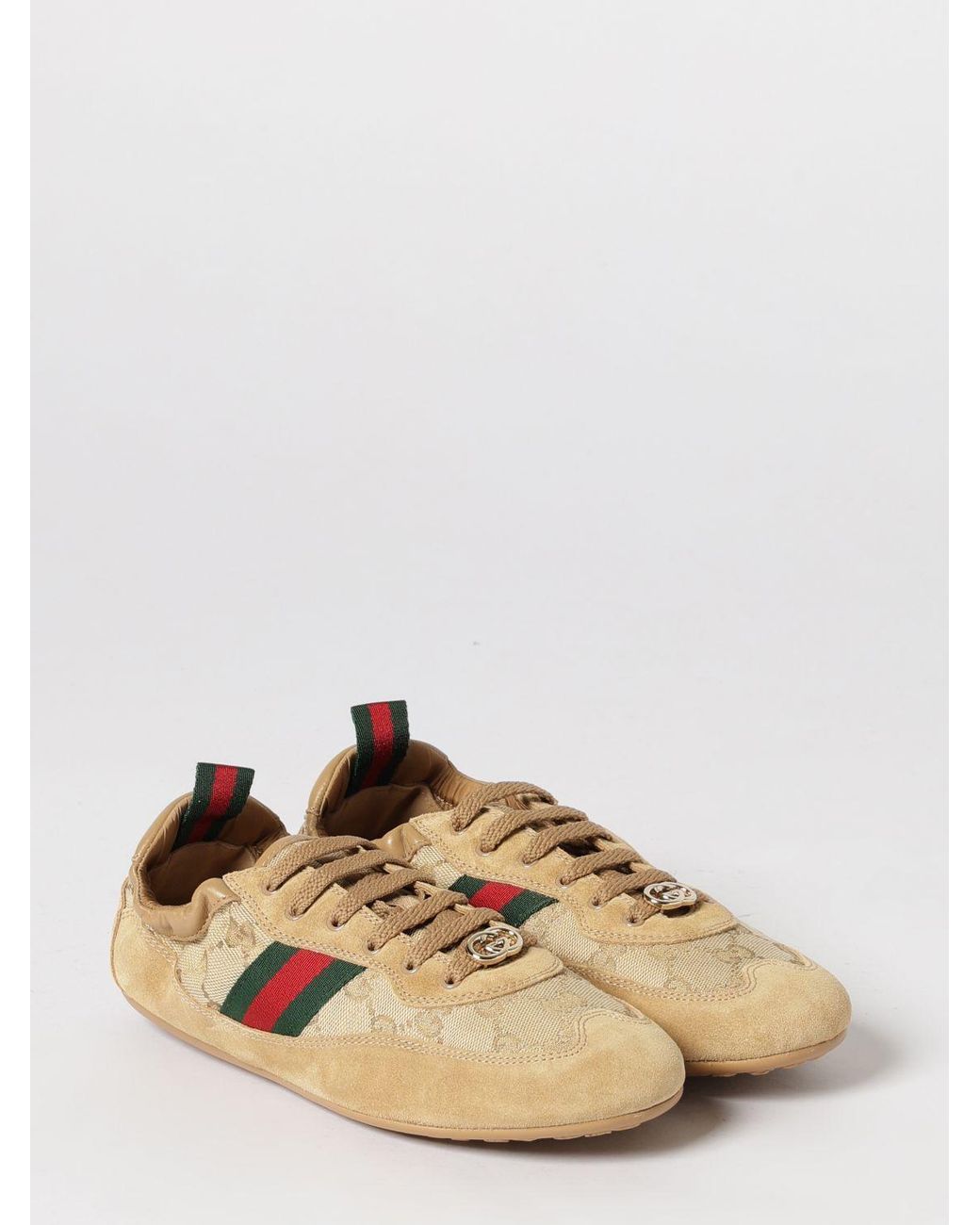Gucci Natural Shift Suede Calfskin Sneakers