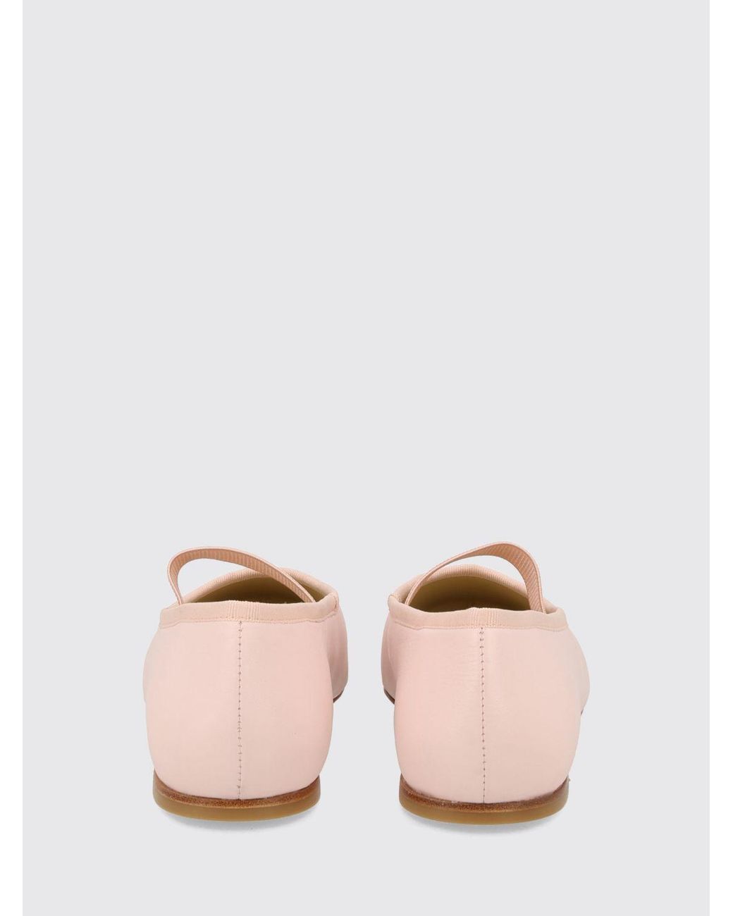 Repetto Pink Lizbeth Calfskin Mary Jane Flats With Square Toe