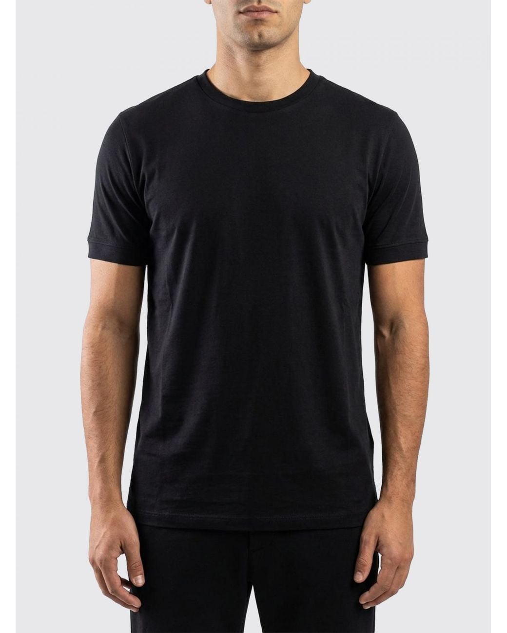 Giorgio Armani Black Viscose T-Shirt for men