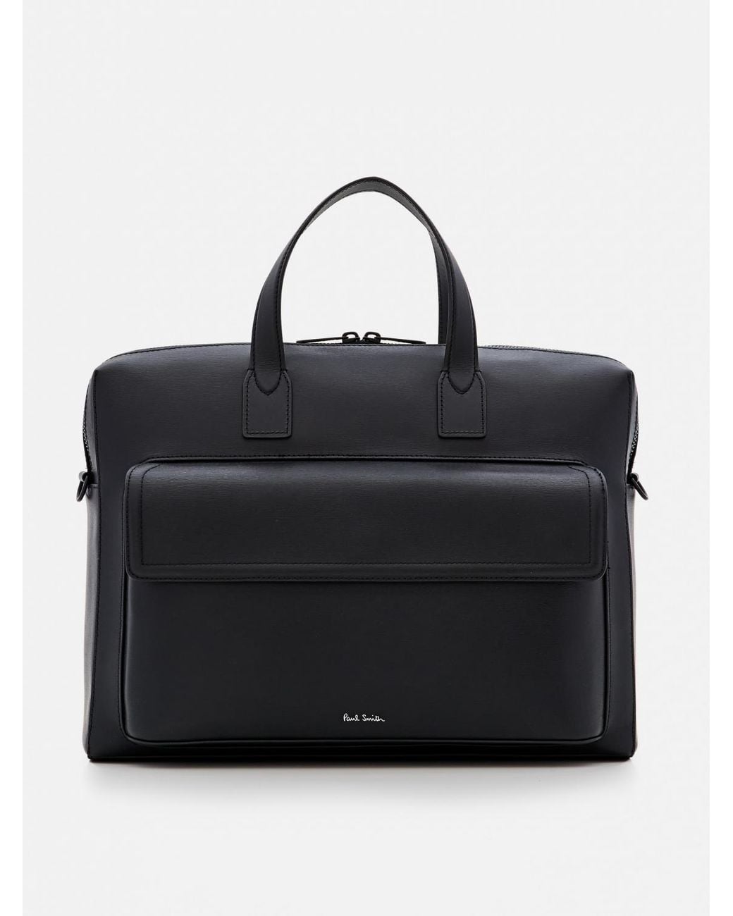 Paul Smith Black Leather Briefcase Professional Portfolio for men