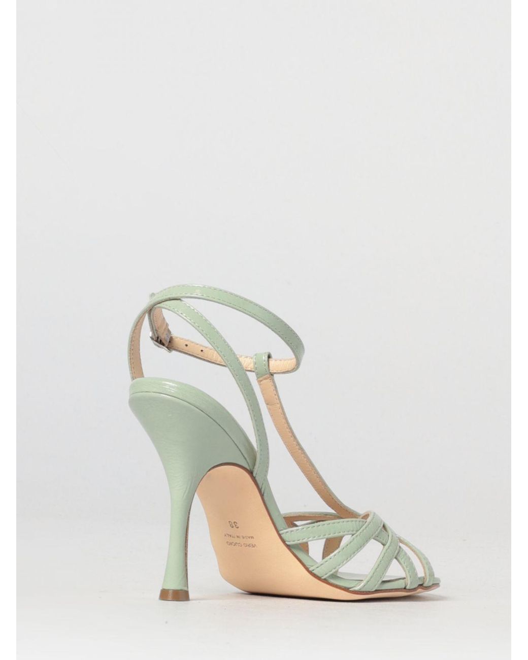 Anna F. White Patent Leather Sandal