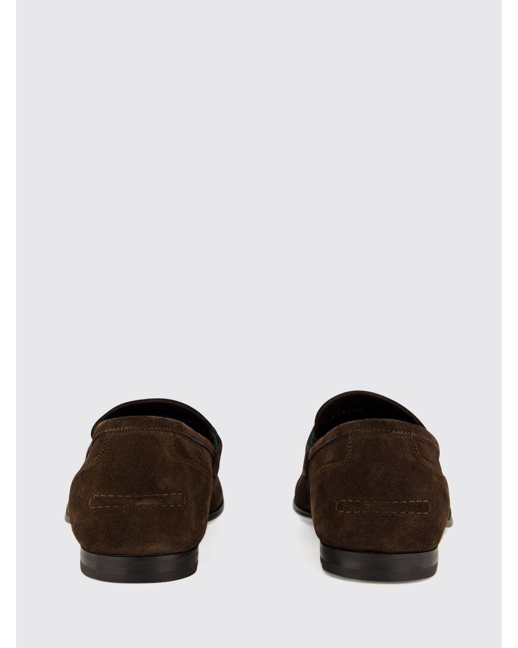 Gucci White Como Suede Loafers With Horsebit And Web Detail for men
