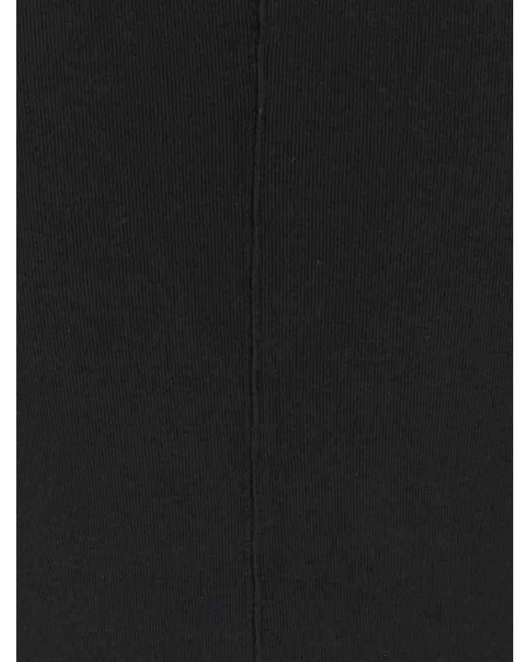 Rick Owens Black Long-Sleeved Slim Fit Cotton T-Shirt