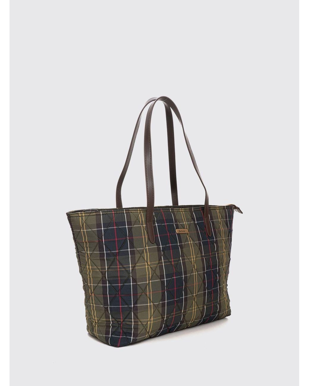 Barbour Black Wetherham Quilted Tartan Shoulder Bag With Removable Pouch