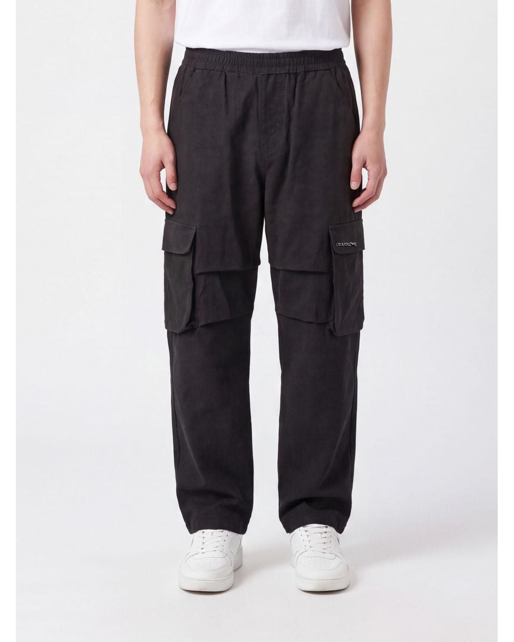 Barrow Black Cargo Trousers for men