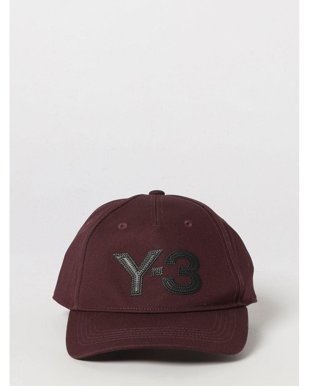 Gorra De Béisbol De Algodón Con Logo En Contraste Y Tira Ajustable Y-3 de hombre de color Brown